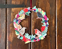 Load image into Gallery viewer, Birds &amp; Berries Christmas Wreath
