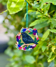 Load image into Gallery viewer, Blackbird &amp; Blackberries Christmas Decoration
