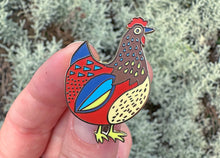 Load image into Gallery viewer, Chicken Enamel Pin *Seconds*
