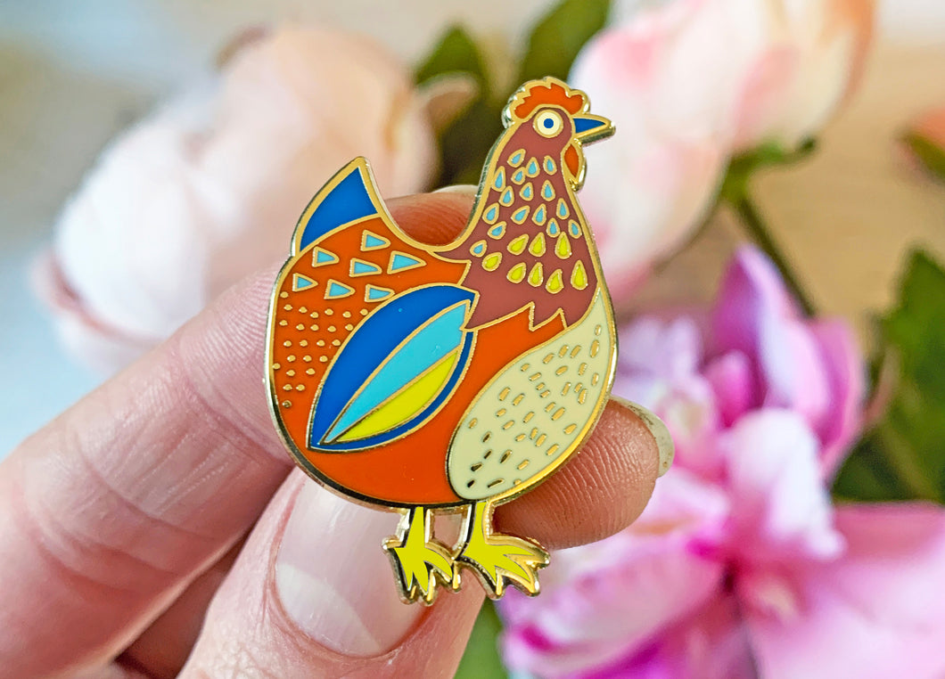 Chicken Enamel Pin