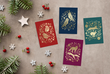 Load image into Gallery viewer, Pack of 4 Foiled Christmas Cards
