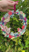 Load and play video in Gallery viewer, Birds &amp; Berries Christmas Wreath
