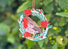 Load image into Gallery viewer, Robin &amp; Rowan Berries Christmas Decoration
