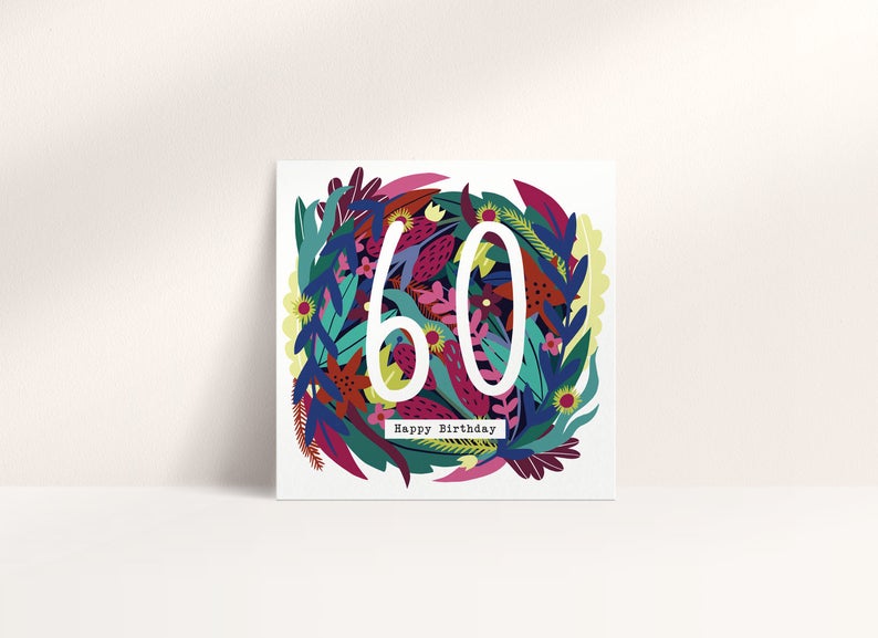 60th Birthday Card – Bea Baranowska Illustration